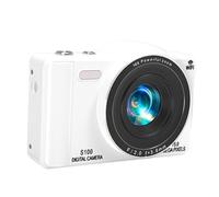 Tbest 75mp 16x Zoom WiFi Autofocus Fotocamera Touch screen Fotocamera Digitale 4K con Flash - Ritratto Paesaggio Viaggio (WHITE)