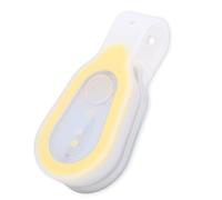 Tbest a LED Torcia elettrica per Abbigliamento, 2pcs Impermeabile Esterna a LED Portatile Magnete/luci magnetiche Mini Luce Notturna a Corsa Pulsante Clip in Silicone per Campeggio, esc(Yellow)