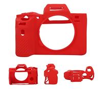 Tbest A72 A7R2 A7S2 Custodia Protettiva in Silicone per Fotocamera Durevole e Lavabile Antiurto Antipolvere Resistente Ai Graffi per Viaggi Fotografia All'aperto Giallo Rosso (rosso)