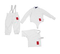Tbest Abito di Scherma per Bambini, Tessuto a Filo Ridotto Ispessibile per la Giacca per Protezione Unisex Regolabile Branto per i Bambini Addestramento (46)