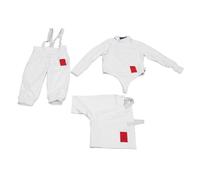 Tbest Abito Scherma Bambini, Tessuto Ispessibile Ridotto Filo per Protezione Maggiore, Giacca Scherma Regolabile Unisex for Addestramento Giovanile e Pratica Sportiva