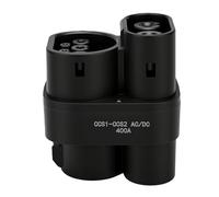 Tbest Adattatore da CCS1 A CCS2, Interruttore Automatico A Ricarica Rapida da 400 A 32 A CA da Tipo 1 A Tipo 2 Connettore di Ricarica per Veicoli Elettrici