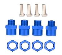 Tbest Adattatore Esagonale per Ruote da 12 Mm a 17 Mm per Auto D4 Hsp 94123 1/10 Rc - Kit di Conversione in Metallo Ad Alta Durezza con 4 Adattatori Dadi e Perni - Accessori per Mozzi Resistenti