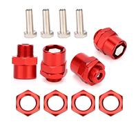 Tbest Adattatore Esagonale per Ruote da 12 Mm a 17 Mm per Auto D4 Hsp 94123 1/10 Rc - Kit di Conversione in Metallo Ad Alta Durezza con 4 Adattatori Dadi e Perni - Accessori per Mozzi Resistenti
