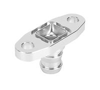 Tbest Adattatore Flangia di Ritorno Scarico Olio Billet 18 Mm, Prestazioni Durevoli e di Alta qualità per Turbina T3 T4 T70 T04E, Alluminio T6061, Distanza Centrale 51 Mm.