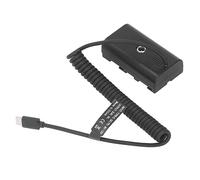 Tbest Adattatore per Batteria Fittizia da Tipo C a NP Alimentatore Continuo a Ricarica Rapida con Protezione del Circuito per Fotocamere F970 F750 F570 F550 Monitor Luci a LED