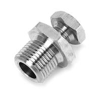 Tbest Adattatore Riduttore Tappo O2 Convertitore Passo Filettatura in Acciaio Inossidabile di Alta qualità M18 X 1,50 a 0,25 per SR20DET Motore Aftermarket Scarico Gomito Argento