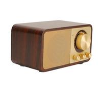 Tbest Altoparlante Bluetooth in Legno con Qualità del Suono Chiara | Mini design portatile, estetica retrò in legno, utilizzo versatile, compatibile con scheda di memoria
