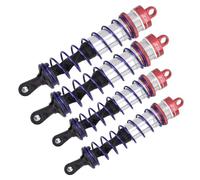 Tbest Ammortizzatore di Shock per Auto RC, Ammortizzatore Anteriore regolabile per Ammortizzatore Anteriore Pressione Olio Metallo 4pcs per 1/8 Auto RC(Rosso)