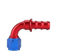 Tbest AN10 Raccordo per Tubo Flessibile con Bloccaggio a Torsione Connettore Carburante in Alluminio Lavorato a CNC Ad Alta Resistenza per Tubi di Gasolio Blu Rosso Dritto 45 90 (90°)