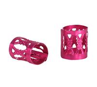 Tbest Anelli Correlati Ai Capelli Decorazione di Styling 100 Pezzi/borsa 7 Colori Treccia per Capelli per Acconciature Personalizzate (Rosa rossa)