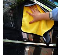 Tbest Asciugamano Professionale per Lavaggio Auto su Entrambi i Lati, Giallo Grigiastro, Panno per Pulizia Super Assorbimento D'acqua, Addensare per Asciugare Dettagli e Materiale in (30 * 60)