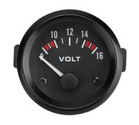 Tbest Auto Universale 12 V Voltmetro Volto Misuratore di Tensione Ad Alta sensibilità Easy Funzionamento Prestazioni Stabili per Auto in Lega di Alluminio Nero 52 Mm