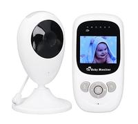 Tbest Baby Monitor con Telecamera e Audio 2 Way Talk Integrato nel Monitoraggio della Temperatura Musicale .4in Schermo Wireless Night a Infrarossi per (Spina europea)