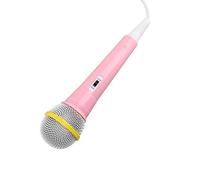 Tbest Bambini con microfono cablato per bambini 3,5 mm Giocattolo a bassa distorsione Musica portatile per Karaoke Family Party Plastica (PINK)