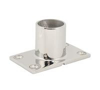Tbest Barca a Base Rettangolare Base Argento 316 in Acciaio Inossidabile Rinforzi a Terra Arrugginita per Yacht Marino e Hardware (90°22MM/0.9in)