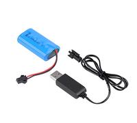 Tbest Batteria per Auto LiPo RC da 7,4 V 500 MAh Batteria di Aggiornamento Ricaricabile USB per Veicoli RC Cingolati WPL Potenza Ad Alta capacità