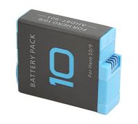 Tbest Batteria Ricaricabile per 10 9 Nere Ad Alta capacità Ad Alta capacità 1800 MAh di Alimentazione di Lunga Durata Fotocamere per la Fotocamera Sportiva