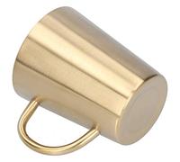 Tbest Bicchiere da Birra, 340ml Tazza Isolata a Doppia Parete (GOLD) | Acciaio inossidabile 304, impugnatura liscia, design resistente, per bevande calde