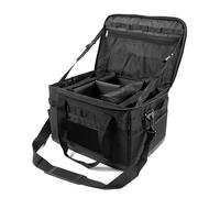 Tbest Borsa da Campeggio Portatile per Pentole e Fornelli - Ampio Contenitore con Cerniera con Fodera Antiurto, Cinghia, Design Pieghevole per Escursioni, Pesca, Viaggi (BLACK)