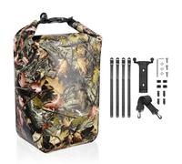 Tbest Borsa da Facciata in Bicicletta, Borsa da Forcella per Ciclo di Rilascio Rapido a Prova di Pioggia Multiuso 10L per Mountain Road Bike (Mimetica Foglia Gialla)