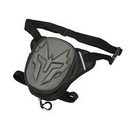 Tbest Borsa Gamba Impermeabile Regolabile Sulla Coscia con Spazio Espandibile per la Guida All'aperto di Motociclette Scooter Incrociatori PVC Tessuto Oxford Poliestere (Grigio)