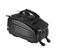 Tbest Borsa per Portabiciclette, Borse per Sedili da Sella Posteriore Borse Trasportatore di Botte con Riflettore per la Guida in Montagna (Black 11L (Non espandibile))
