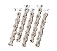 Tbest Catene 116 Catene di Mountain Bike Lunghe Facile Installazione per Gli Amanti del Ciclismo in Acciaio al Carbonio (11s)