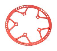 Tbest Catene di Biciclette da 58t a Bassa densità Tutta la Ruota della Catena di Editing CNC in Lega di Alluminio, Protezione Efficace per Un Viaggio Sicuro, Adatto per Il Tintinnio in Bici (Rosso)