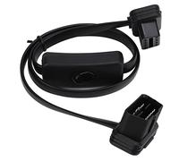 Tbest Cavo di Prolunga OBD2 Professionale Nero Maschio 16 Pin Diagnostico Cavo Piatto Adattatore Connettore Femmina 8 Core Con Interruttore Per La Diagnostica Del Veicolo