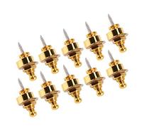 Tbest Chitarra Strap Locks Buttons 10pcs / Bag Metal Guitar Strap Buttons Sgancio rapido di sicurezza con cinturini Antiskid Strap Retainer System per chitarra acustica elettrica basso Ukulele(Oro)