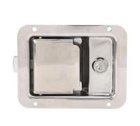 Tbest Chiusura Cassetta Attrezzi Acciaio Inossidabile Blocco 5.5x4.3in | Materiale durevole, Include 2 chiavi, Guarnizione resistente all\'acqua, Installazione facile, Adatto per , camion