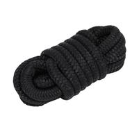 Tbest Cima di Ormeggio Doppia Intrecciata Corda per Barche Cima di Ormeggio in Nylon Ad Alta Resistenza per Barche Fino a 35 Piedi Corda di Ormeggio di Grado Marino 1/2 Pollice X 15 (BLACK)