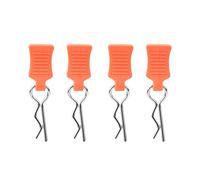 Tbest Clip per corpo RC perni elastici piegati, 1/8 1/10 1/12 Clip per corpo RC perni R + set di staffe di fissaggio Accessorio per clip per corpo piegato modello RC(arancia)