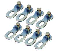 Tbest Collegamento a Catena della Bici, Collegamento, in Acciaio, in Acciaio a 4 Coppa in Bicicletta a 4 Coppa a 12 Basi di Mancante Connector Connector Parti di Ciclismo Accessorio Silver (Colorful)
