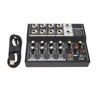 Tbest Console di Miscelazione Audio Professionale Mixer a 8 con Body in Lega di Alluminio da 1200 MAh per le Trasmissioni in Diretta per Esibizioni di Musica