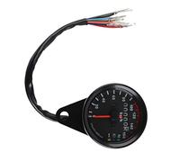 Tbest Contachilometri Contachilometri Moto Universale Retroilluminato a LED con Indicatori Luminosi per Indicatore di Direzione Neutro del Faro, Digitale 12V 160 Km/h (faccia nera)