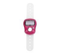 Tbest Contatore da Dito Digitale Tally Clicker con Display LCD a 5 Cifre Ripristinabile e Cinturino in Silicone per Pregare, Camminare, Contare, Sport (ROSEO)