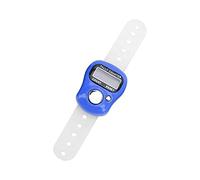 Tbest Contatore da Dito Digitale Tally Clicker con Display LCD a 5 Cifre Ripristinabile e Cinturino in Silicone per Pregare, Camminare, Contare, Sport (Blu Scuro)