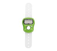 Tbest Contatore da Dito Digitale Tally Clicker con Display LCD a 5 Cifre Ripristinabile e Cinturino in Silicone per Pregare, Camminare, Contare, Sport (Green)