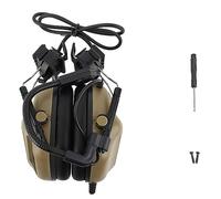Tbest Cuffie Tattiche Cuffie per Comunicazioni Microfono Flessibile Regolabile Blocco del Rumore Leggero Impermeabile con Controllo del Volume per Giochi di Combattimento CS (Soil Color)