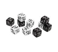 Tbest Dadi a 4 Lati e Neri da 20 Pezzi da 16 Mm con Numeri Positivi Negativi, Contatore di Dadi per l'insegnamento della Matematica in Plastica per l'apprendimento in ei Bambini