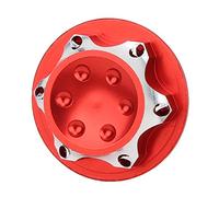 Tbest Dado RC da 17 Mm 4 Pezzi Accessorio Ruota a Prova di Lega di Alluminio per Modello di Auto RC 1/8 Prestazioni di Simulazione Elevate Leggero Arancione (rosso)