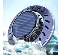 Tbest Diffusatore di Profumo per Auto Solare Deodorante per Aria Rotante con Lama della Ventola per Diffusione Uniforme della Fragranza nel Bagno o Nella Camera Letto (BLACK)