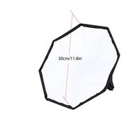 Tbest Diffusore Softbox della Lampada Portatile da 30 Cm, Riduce L'ombra per le Foto, per un Accessorio Fotografico Esterno e Importante, Bianco /