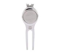 Tbest Divot Repair Tool, Divot Tool Elegante in Lega di Zinco Repair Tool Magnetico Divot Accessorio Ball Marker(Argento D102)