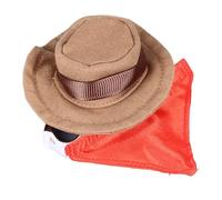 Tbest Drago Barbuto Loween Tume, Tumes, Bearded Dragon Cowboy Cappello e Loween Reptile Tume con Bavaglino Rvable per il Criceto di Lucertola Piccolo Animale (Caffè)
