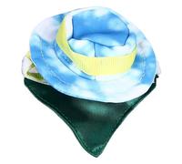 Tbest Drago Barbuto Loween Tume, Tumes, Bearded Dragon Cowboy Cappello e Loween Reptile Tume con Bavaglino Rvable per il Criceto di Lucertola Piccolo Animale (BLUE)