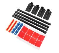Tbest Fascia da Campeggio, Supporto in Metallo Robusto con Gambe Staccabili 35 kg di capacità per Secchi Rettangolari 12L-25L, Risparmio Spaziale, funzionalità Versatili, Forte capacità di Carico,