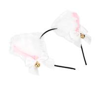 Tbest Fascia per Capelli Soffici con Orecchie di Gatto con Campanella e Fiocco - Fascia per Capelli Cosplay in Peluche per Halloween, Convention di Anime, Feste in Costume e Moda Kawaii Quotidiana